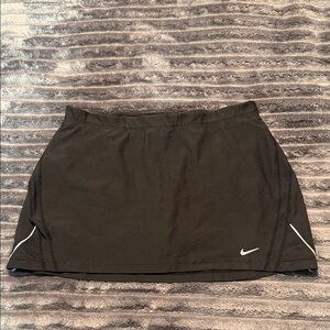 Nike Black Skort with White Swoosh and Reflective Accents